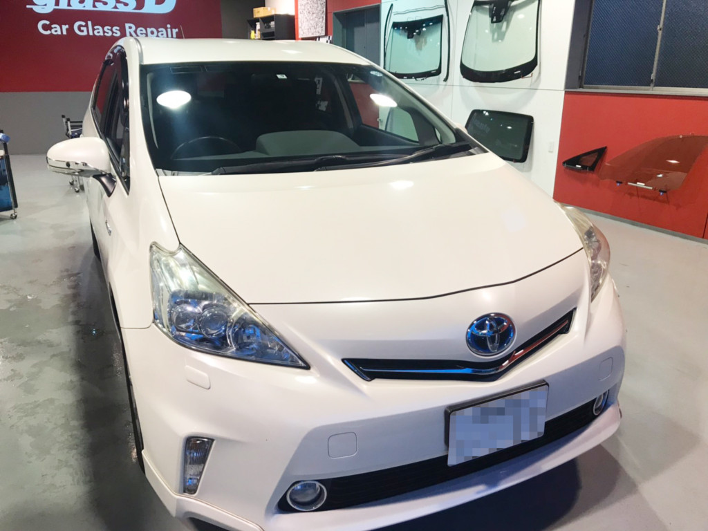 施工完了の車