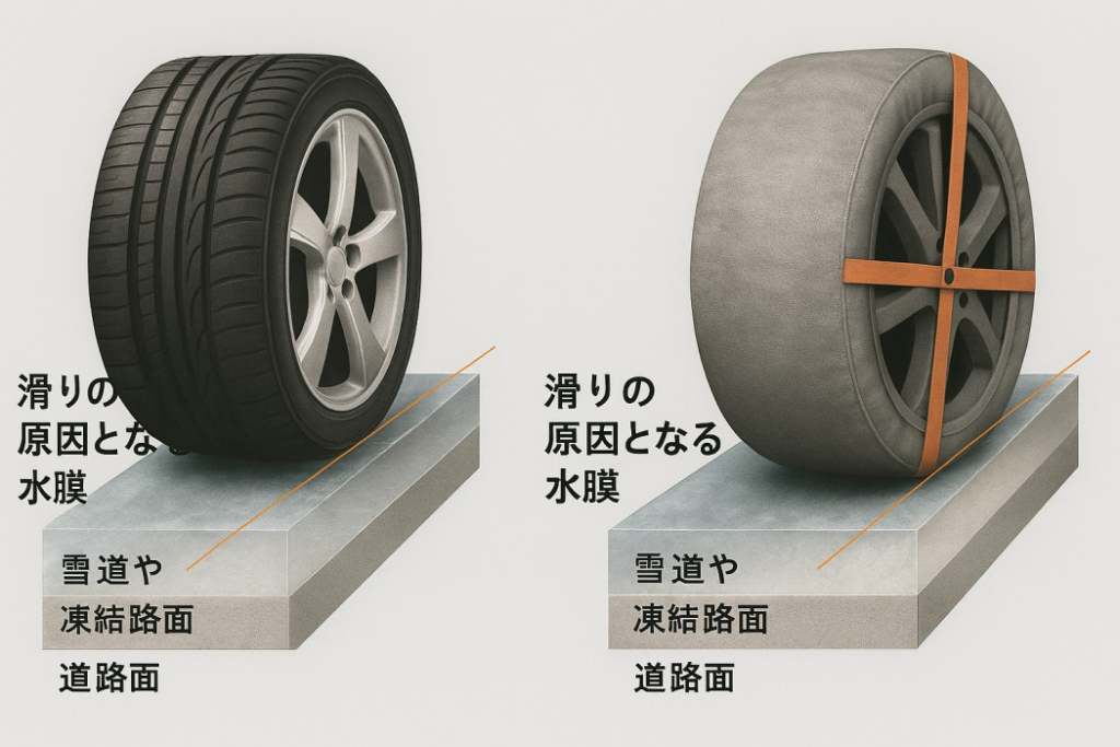 布製タイヤチェーンの性能や効果