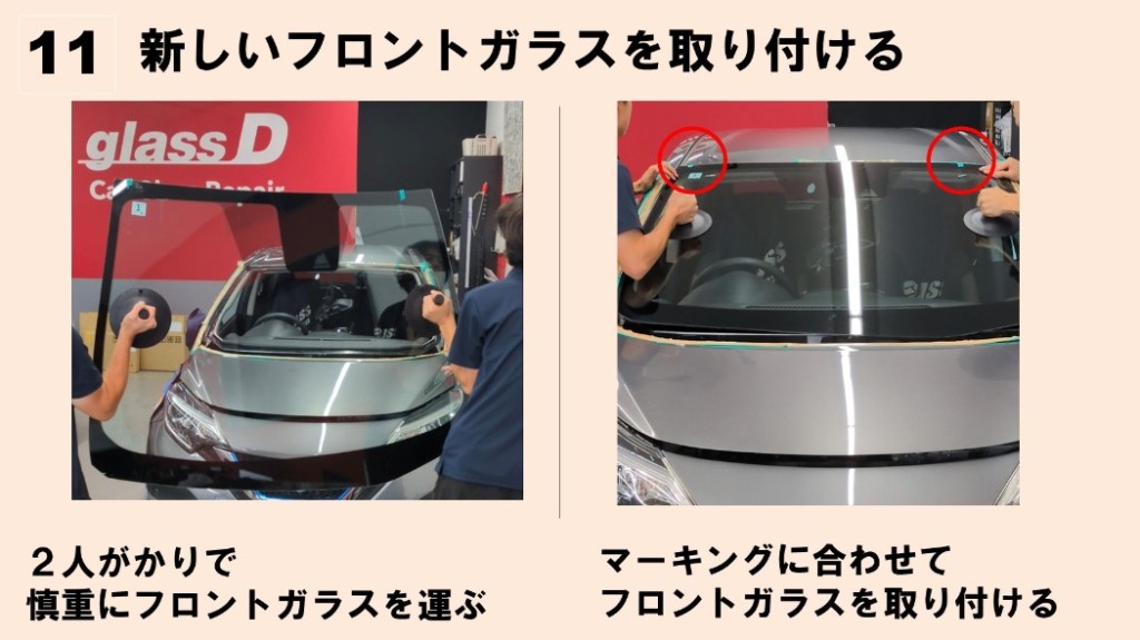 ノート フロントガラス 交換