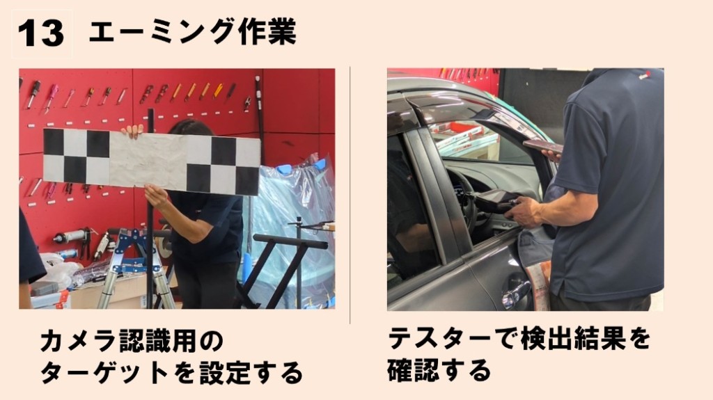 ノート フロントガラス 交換 エーミング